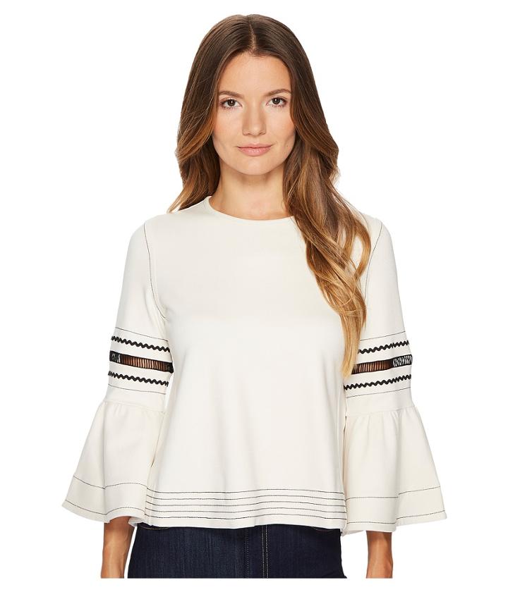 See By Chloe - Bell Sleeve Tee With Embroidery