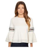 See By Chloe - Bell Sleeve Tee With Embroidery