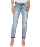 Kut From The Kloth - Reese Ankle Straight Leg W/ Released Hem Jeans In Announce/medium Base Wash