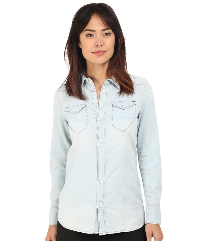 G-star - Tacoma Straight Shirt In Lightweight Boll Denim