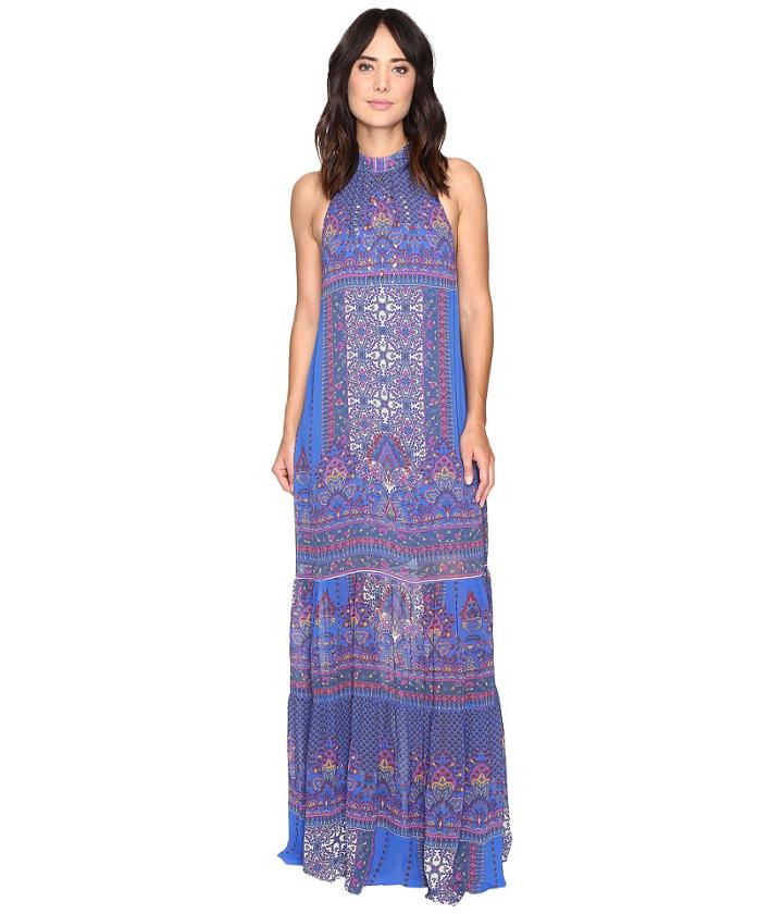Nicole Miller - La Plage By Nicole Miller Beach Carousel Halter Maxi Dress Cover-up