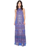 Nicole Miller - La Plage By Nicole Miller Beach Carousel Halter Maxi Dress Cover-up