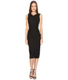 Zac Posen - Stretch Cady Sleeveless Tea Length Dress