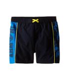 Armani Junior - Swimsuit With Side Logo And Yellow Detail