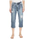 Fdj French Dressing Jeans - Lace Patch Olivia Capris In Light Indigo