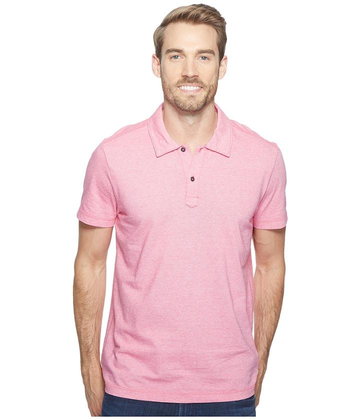Agave Denim - Short Sleeve Polo Italian Pique In Berry