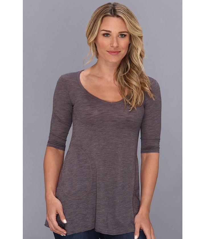 Allen Allen Slub Angled 3/4 Tunic