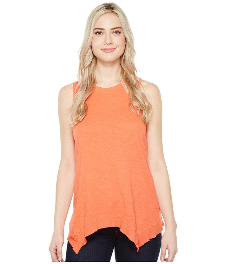 Dylan By True Grit - Soft Slub Cotton Hanky Hem Tank Top