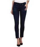 7 For All Mankind The Ankle Skinny W/ Contour Waistband In Pristine Blue Black