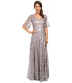 Donna Morgan - Sequin Gown With Sleeve