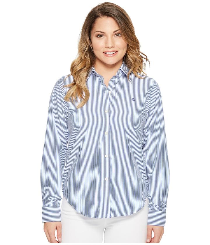 Lauren Ralph Lauren - Petite Striped Cotton Shirt