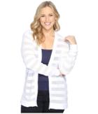 Michael Michael Kors - Plus Size Sheer Stripe Open Cardi