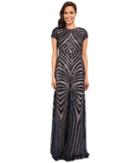 Donna Morgan - Isabelle Cap Sleeve Beaded Gown