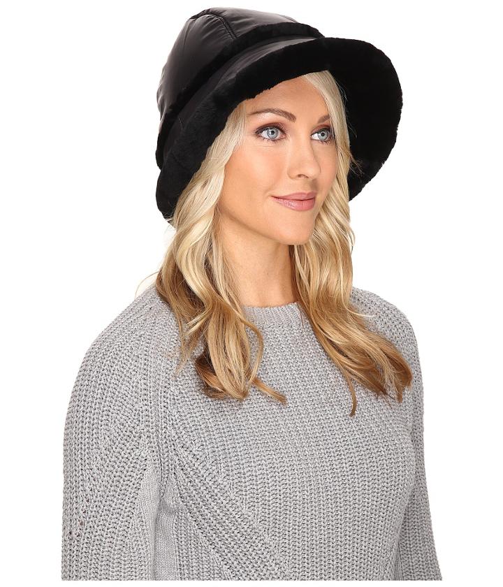 Ugg - Nylon Hat W/ Exposed Short Pile Trim