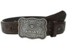 Ariat - Rectangle Rope Edge Shield Buckle Embossed Belt