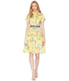Donna Morgan - Printed Cotton Poplin Shirtdress