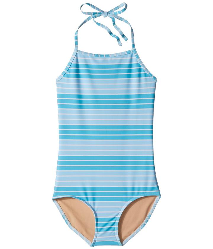 Toobydoo - Aqua Stripe One-piece Swimsuit