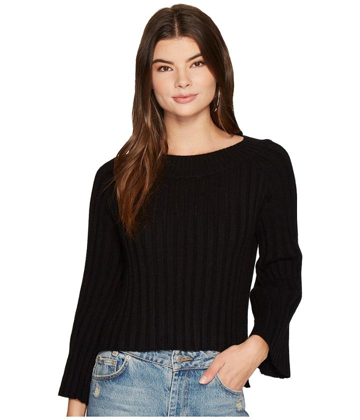 J.o.a. - Side Slit Flare Sleeve Sweater