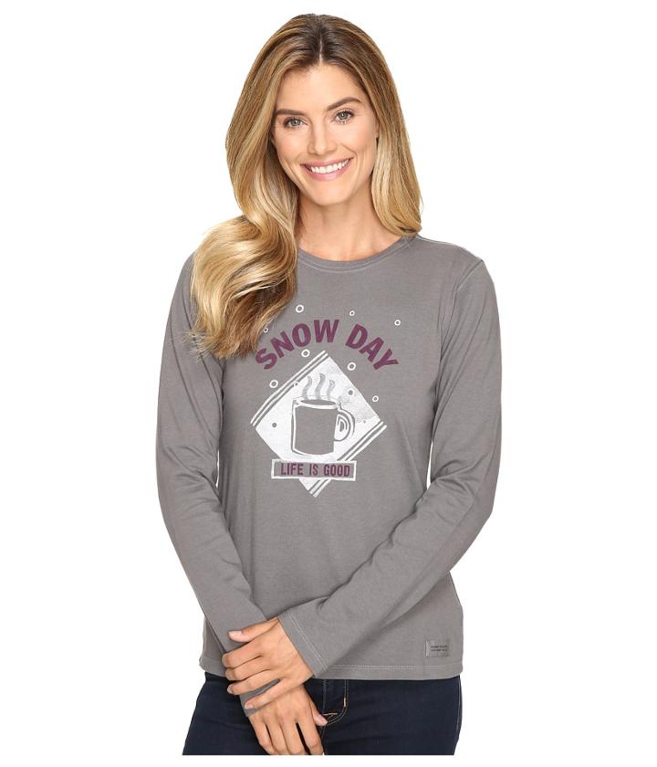 Life Is Good - Snow Day Mug Long Sleeve Crusher Tee