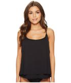 Michael Michael Kors - Safari Solids Layed Tankini Top W/ Chain Detail Removable Soft Cups