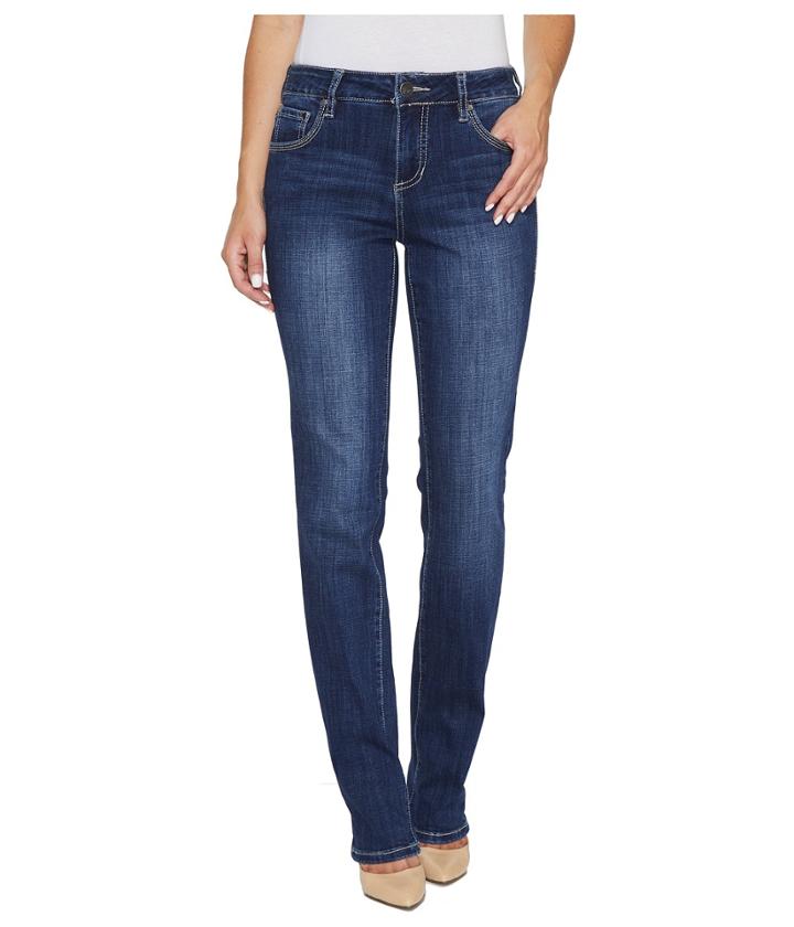 Jag Jeans - Adrian Straight Jeans In Crosshatch Denim In Thorne Blue