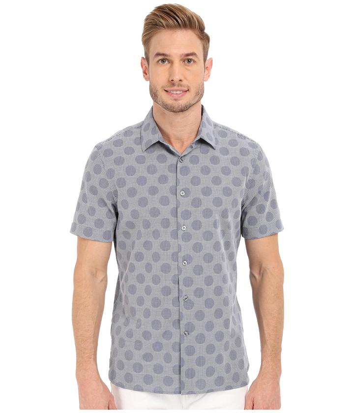 Perry Ellis - Short Sleeve Dot Pattern Shirt