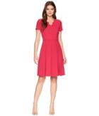 Tahari By Asl - Scallop Fit And Flare Dress