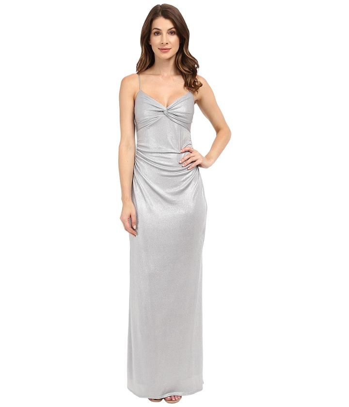 Laundry By Shelli Segal - Twist Front Metallic Dress