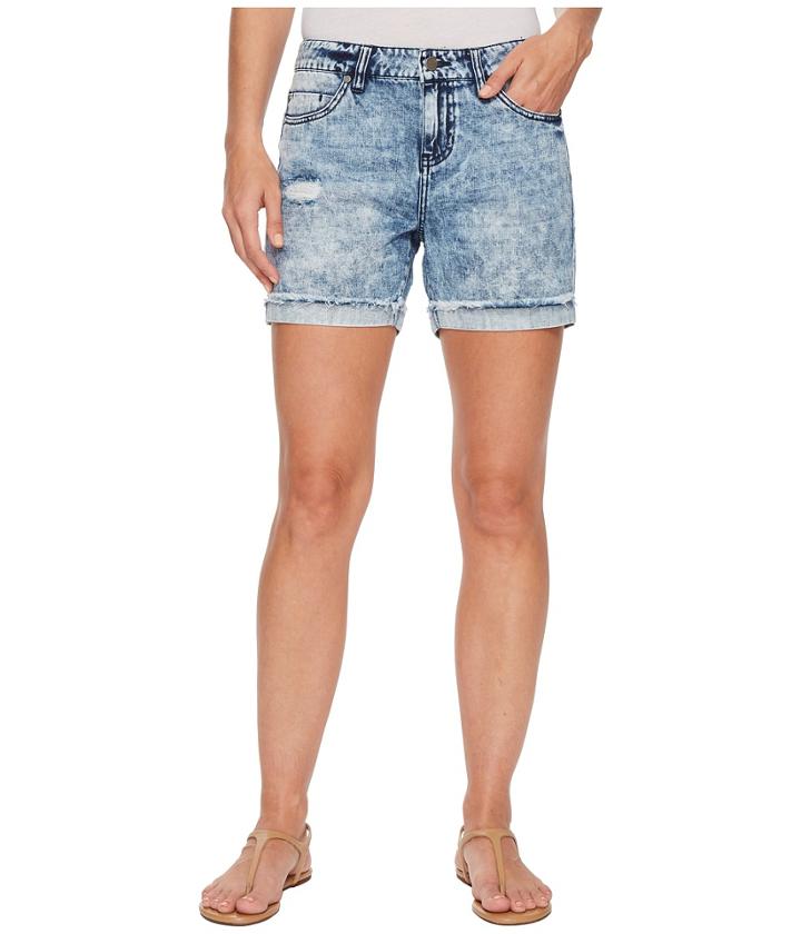 Liverpool - Elliot Boyfriend Shorts With Destruct In Classic Soft Rigid Denim In Stockton Destruct