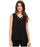 Vince Camuto - Sleeveless Lace Front High-low Hem Blouse