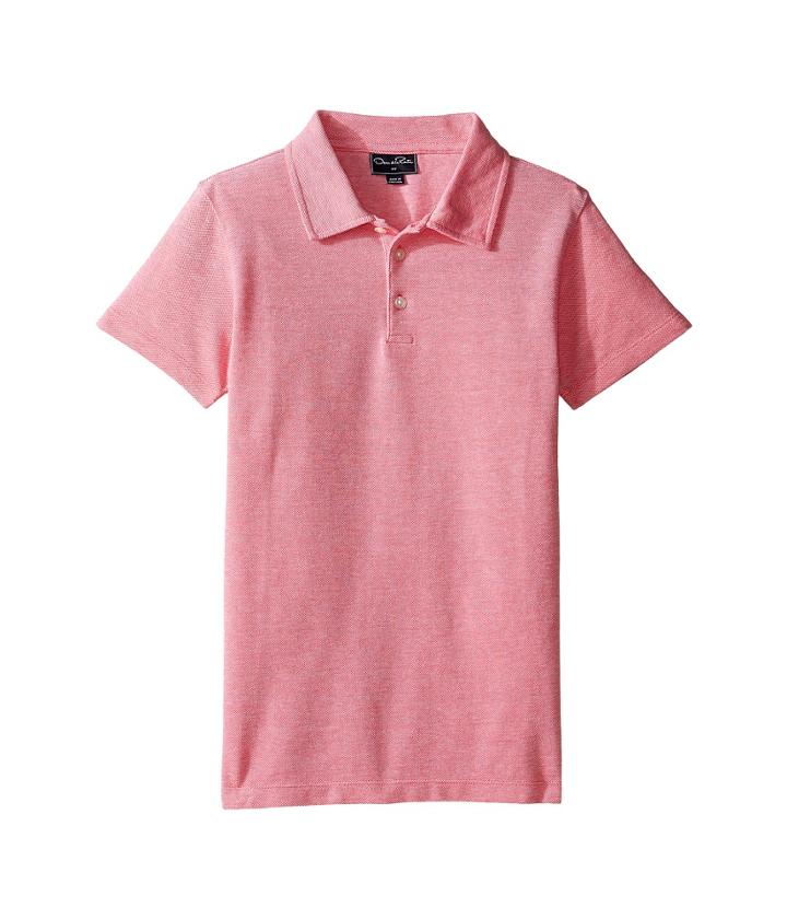 Oscar De La Renta Childrenswear - Heathered Short Sleeve Polo