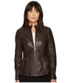 Ivanka Trump - Leather Peplum W/ Side Zippers