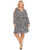 Michael Michael Kors - Plus Size Big Cat Cold Shoulder Woven Dress