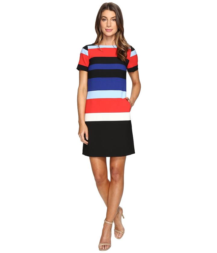 Tahari By Asl - Crepe Thick Stripe Shift Dress