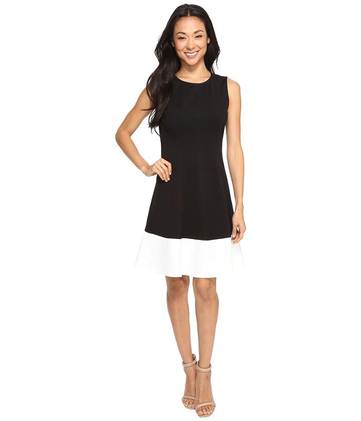 Christin Michaels - Leena Sleeveless Color Block Ponte Dress