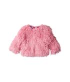 Hatley Kids - Pink Faux Mongolian Fur Coat