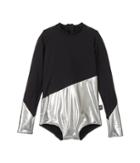 Nununu - 1/2 And 1/2 Long Sleeved Swimsuit