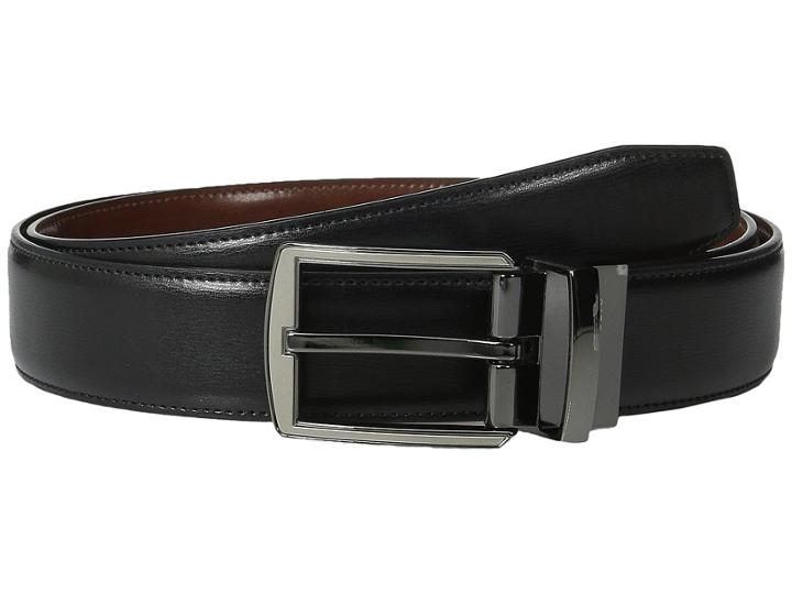 Perry Ellis Portfolio - Matte And Hi Shine Buckle Reversible Dress Belt