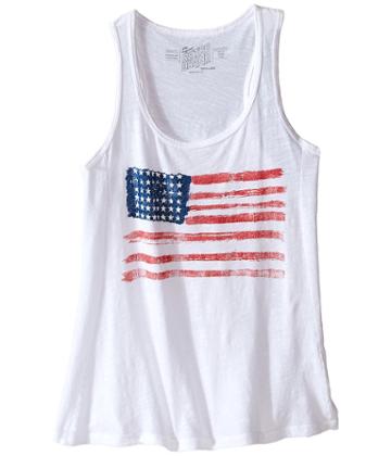 The Original Retro Brand Kids - Cotton Racerback Flag Tank Top