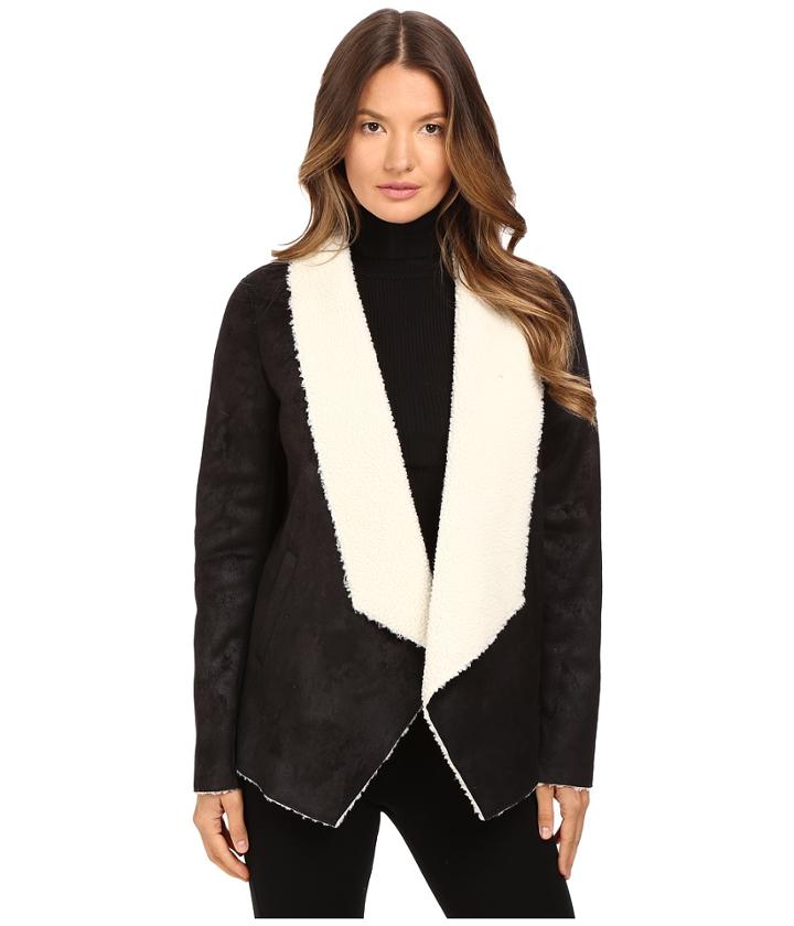 The Kooples - Gilet In Faux Treated Sheepskin