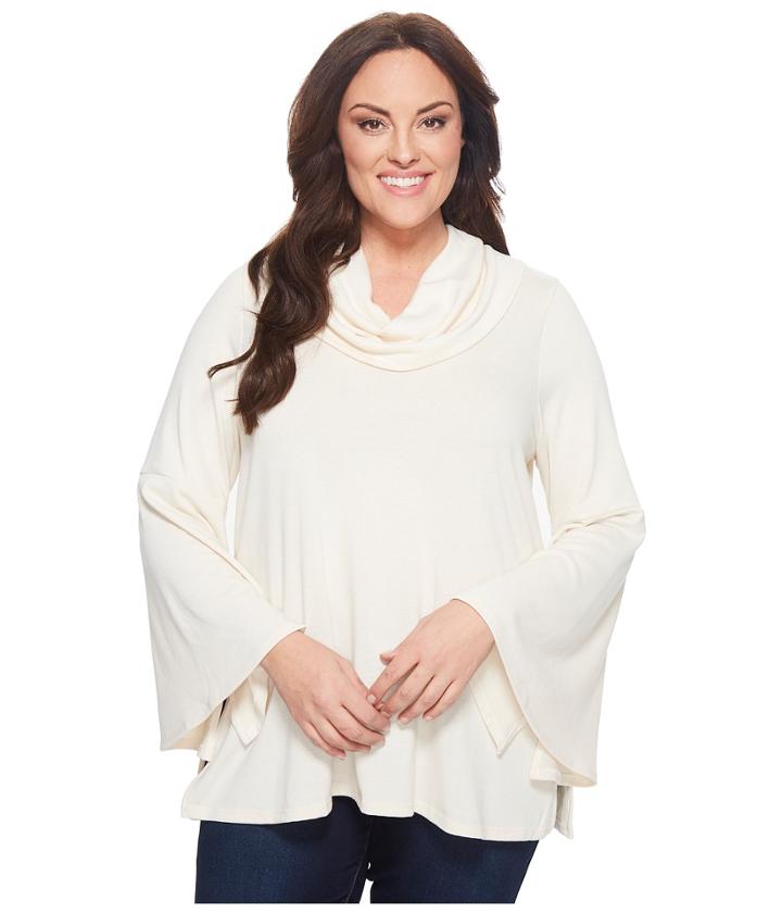 Karen Kane Plus - Plus Size Flare Sleeve Cowl Neck Top
