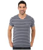 Calvin Klein Jeans - Yarn Dye Stripe Short Sleeve V-neck