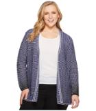 Nic+zoe - Plus Size Striped Space Cardy