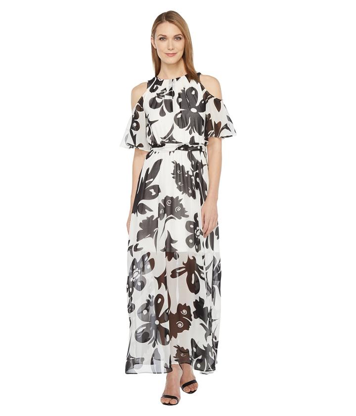 Calvin Klein - Pop Over Chiffon Maxi Dress