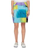 Jamie Sadock - Glow Print Crunchy Fabric Side Zip And Button 18 In. Skort