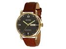 Jack Spade - Buckner Black Face Gold Case With Grain Leather Heavy Stitch Strap