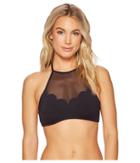 Vince Camuto - Sea Scallops Scallop W/ Mesh High Neck Bikini Top
