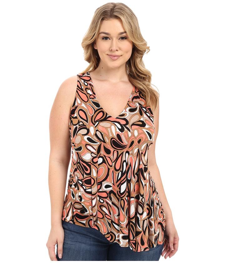 Michael Michael Kors - Plus Size Calabasas Flounce Tank Top