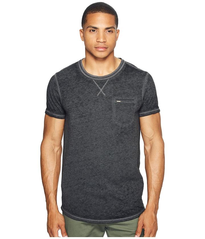 Scotch &amp; Soda - Tee In Ausbrenner Quality With Uneven Bottom Hem