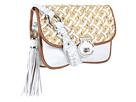 Rafe New York - Angela Wicker Flap Clutch (White Leather) - Bags and Luggage